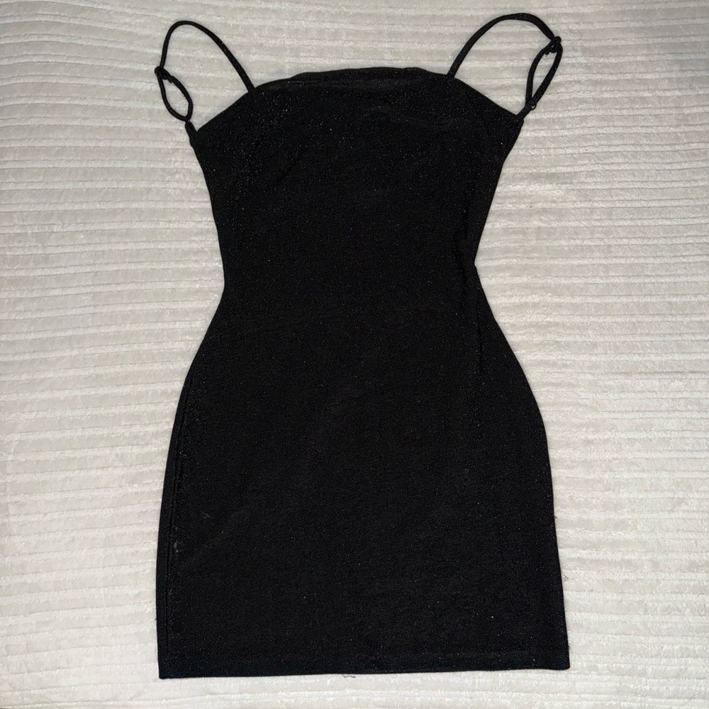 Black Mini Dress with Spaghetti Straps